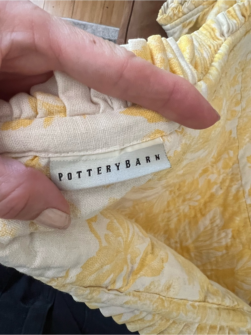 Pottery Barn Yellow Floral Quilted Coverlet Blanket size King - Picture 5 of 8